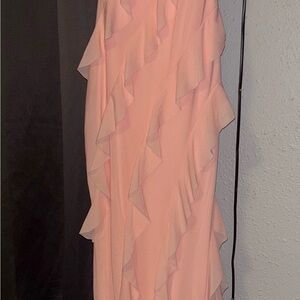 Pink Ruffle Prom Dress
